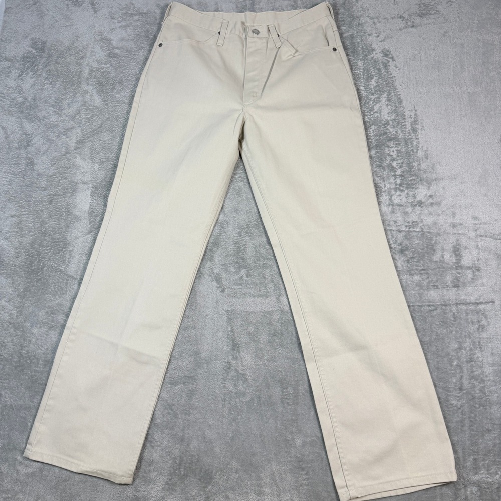 Vintage Rustler Mens 33x32 Straight Leg Pants Beige Made in USA